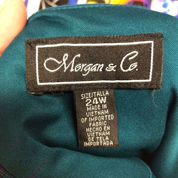 Morgan & Co Teal Green with Sparkles 24W With Padded Bra - Picture 3 of 4